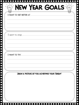 New Year Goals Worksheets Activities For Self Improvement by MasteryMentor