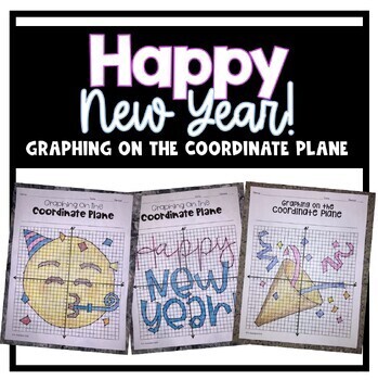 Preview of New Year 2024 Graphing on the Coordinate Plane Mystery Picture