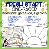 New Year Growth Mindset Activity One Pager 