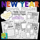 New Year Growth Mindset Coloring Pages w/ a Twist 2024 | M