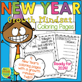 New Year Growth Mindset Coloring Pages with a Twist 2024: 