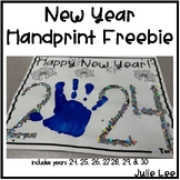New Year Handprint Freebie Page