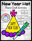 New Year Hat Craft 2023, Name Activity: Letter Center for 