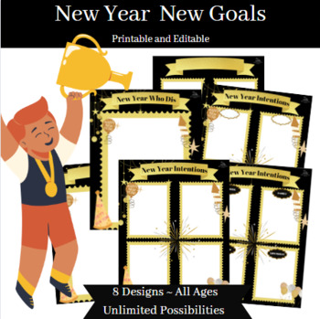 Preview of New Year Intentions or Goals: Beautifully Themed Frames #newstart23