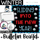 New Year January Bulletin Board and Editable Snowman Writi