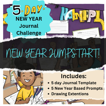 Preview of New Year Journal Challenge! 5 Day Journal Workbook for the New Year!