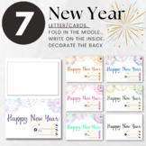 New Year Letters / Cards Templates - Fold, Write, Decorate.