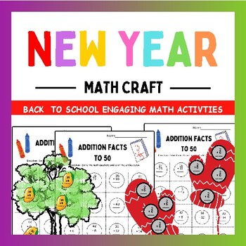 Preview of January Math Crafts | Winter Activities Bulletin Board | Winter Math Crafts