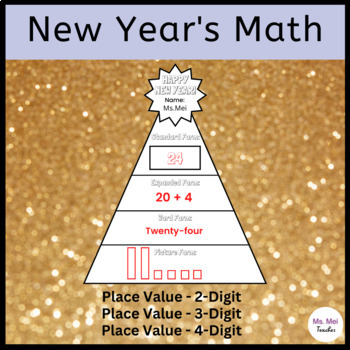 Preview of New Year's Math Crafts - Place Value
