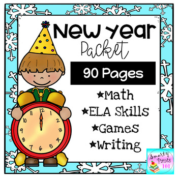 Preview of 2024 New Years Day Math and ELA Activities Packet - Games 