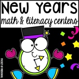 New Year Math and Literacy Centers for Preschool, Pre-K, a