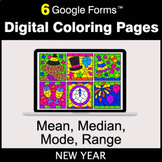 New Year: Mean, Median, Mode, Range - Google Forms | Digit