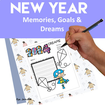 Preview of New Year Memories Goals Dreams FREEBIE| Digital Activities