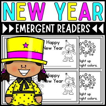 Preview of New Year Mini book for Emergent Readers | New Year Emergent Reader