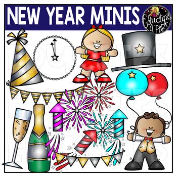 Preview of New Year Minis Clip Art Set {Educlips Clipart}