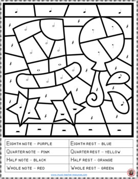 New Year Music: 26 New Year Music Coloring Pages by MusicTeacherResources
