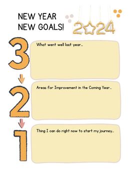 Preview of New Year, New Goal Worksheet