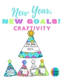 New Year New Goals 3D Party Hat Craftivity