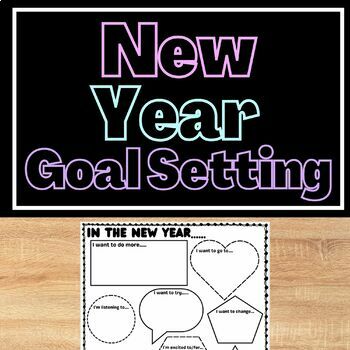 Preview of New Year New Goals | High School Goal Setting Student Activity
