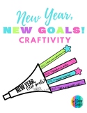 New Year New Goals Party Horn Craftivity