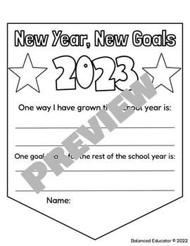 Preview of FREEBIE: New Year, New Goals Pendant - 2023, 2024, 2025 included!