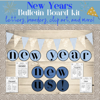 Preview of New Year New Us Winter Low Prep Bulletin Board Kit - Letters, Boarders, Banners
