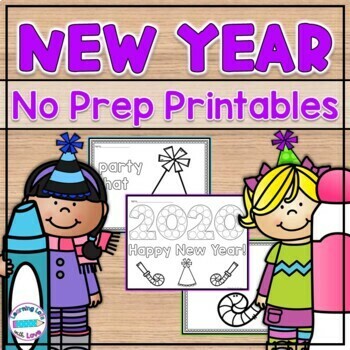 Preview of New Year No Prep Printables (Freebie)