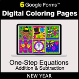 New Year: One-Step Equations - Addition & Subtraction - Di