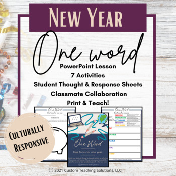 Preview of New Year One Word Activities