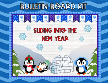 Preview of New Year, Penguin Bulletin Board Kit