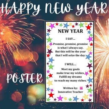 Preview of New Year Poem Classroom Poster