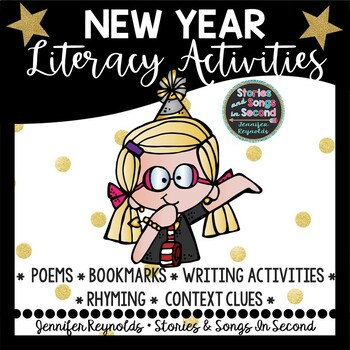 Preview of New Year Poetry, Reading, Writing & Rhyming Activities