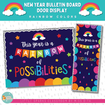 Preview of New Year | Rainbow of Possibilities | Door Display | Bulletin Board