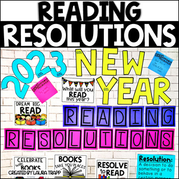Preview of New Year Reading Resolutions Bulletin Board - Library Bulletin Board