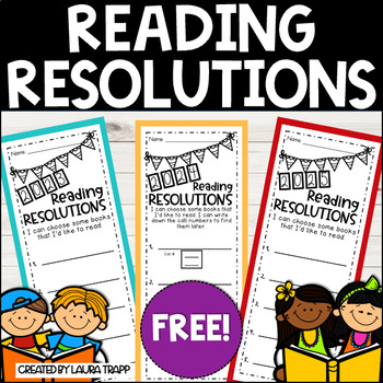 Preview of New Year Reading Resolutions FREE Bookmarks
