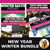 New Year Reflection & Digital Math Activities Middle Schoo