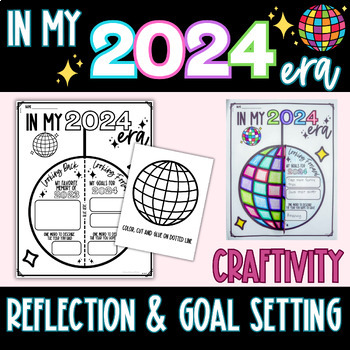 Preview of New Year Reflection & Goal Setting | In my 2024 Era | Craftivity