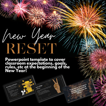 Preview of New Year Reset PowerPoint for Middle and High School (Classroom Expectations)