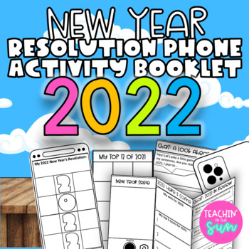 Preview of New Year Resolution: 2022 Phone Social Media Craftivity