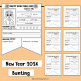New Year Resolution Banner 2024 Goal Setting Writing Activ