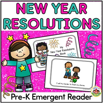 Preview of New Year Resolutions Preschool Emergent Reader