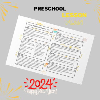 Preview of New Year-Themed Lesson plan for Preschoolers