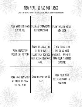 Preview of New Year Tic Tac Toe Tasks