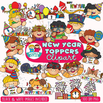 Preview of New Year Toppers Clip Art