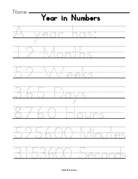 Preview of New Year Tracing Worksheets with Names of the Months for 1st and 2nd grade