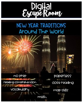 Preview of New Year Traditions Around The World Digital Escape Room