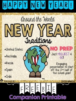 Preview of New Year Traditions FREEBIE printable