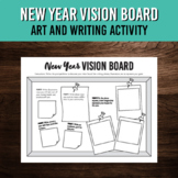 New Year Vision Board | Art and Writing Activity | January