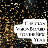 New Year Vision Board Christian Themed, No-Prep, Canva