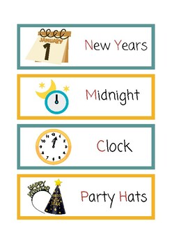 Preview of New Year Vocabulary Printable